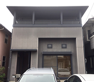 春日井市Ｓ様邸、外壁屋根塗装工事、施工前外観