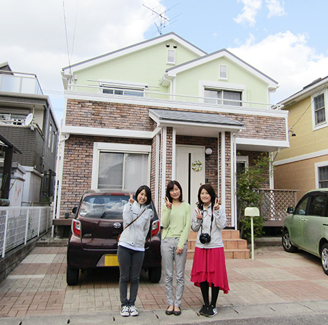 春日井市Ｋ様、施工後の記念撮影、お客様の声の写真