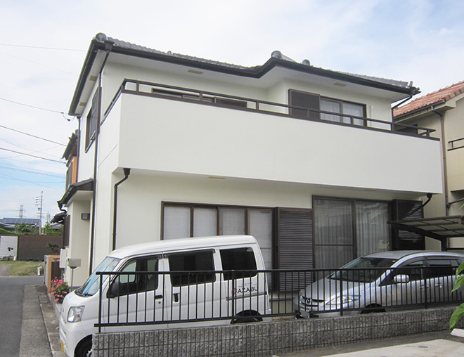 春日井市Ｍ様、ラジカルコートパーフェクトトップ外壁塗替え、施工後外観写真