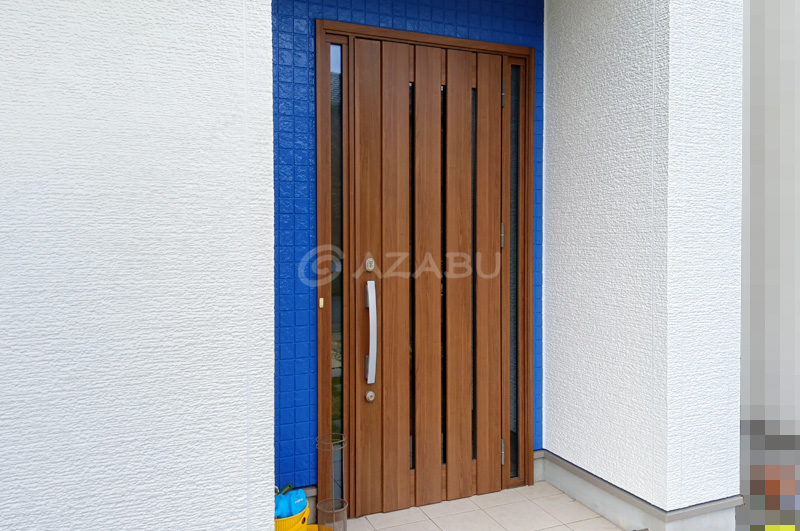 玄関周りのアクセント部分