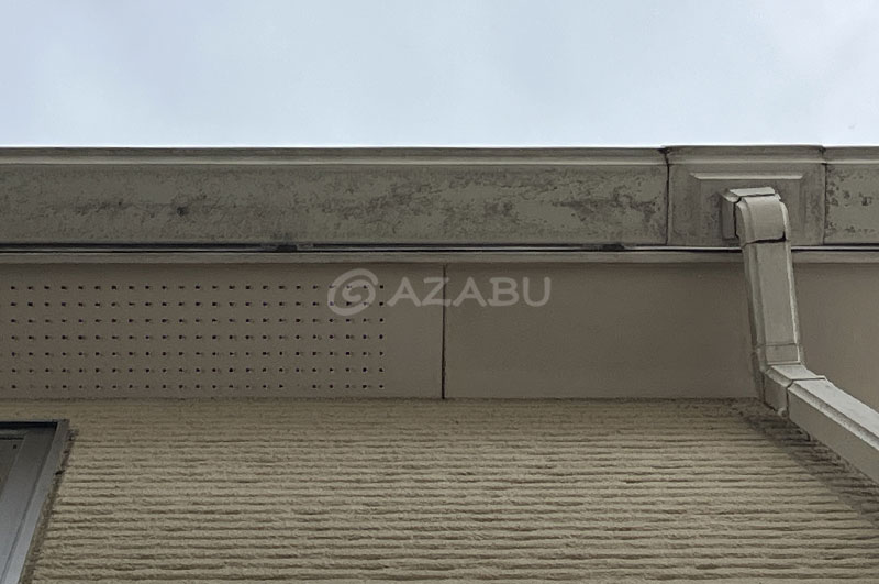 横樋（雨樋）、鼻隠し（破風板）、軒天井