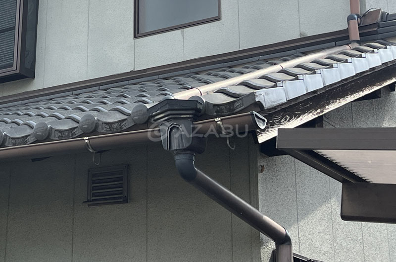 軒樋（雨樋）、集水器、木部（破風）