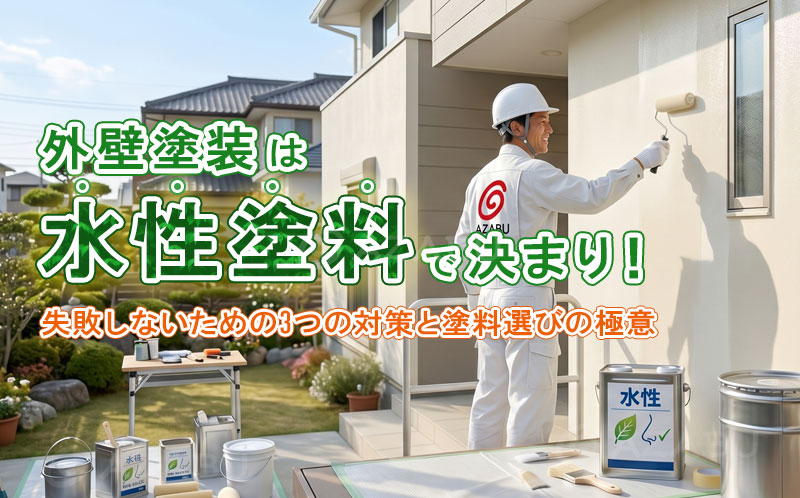 外壁塗装は水性塗料で決まり！失敗しないための3つの対策と塗料選びの極意